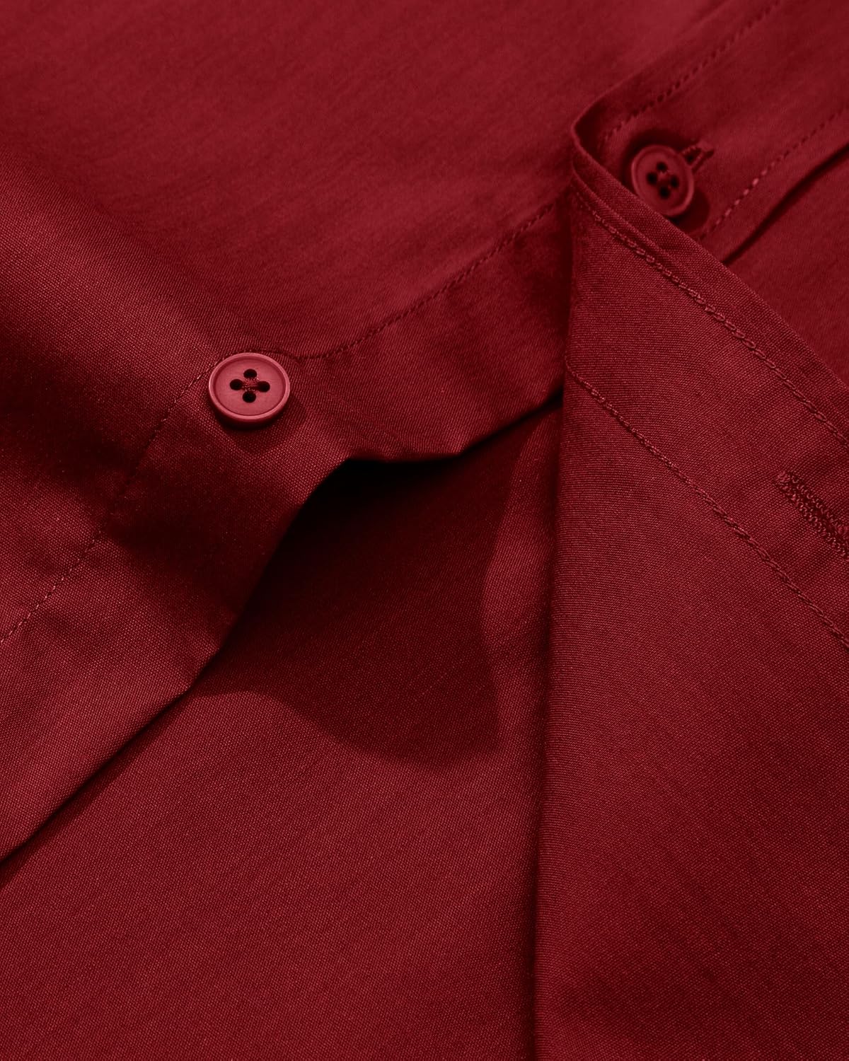 Alimens & Gentle Men's Dress Shirt Regular Fit Stretch Stain Shield Long Sleeve Solid Business Wedding Button Down Shirts thumbnail