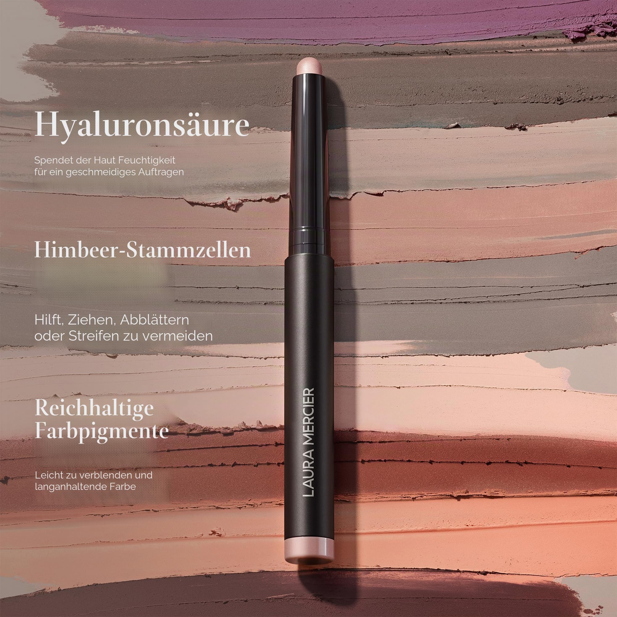 Laura Mercier Caviar Stick Cream Eyeshadow - Schimmerndes Finish, 24 Stunden Halt, langanhaltend, intensive Farbe, leicht zu verblenden und aufzutragen, wasserfest, mit Hyaluronsäure