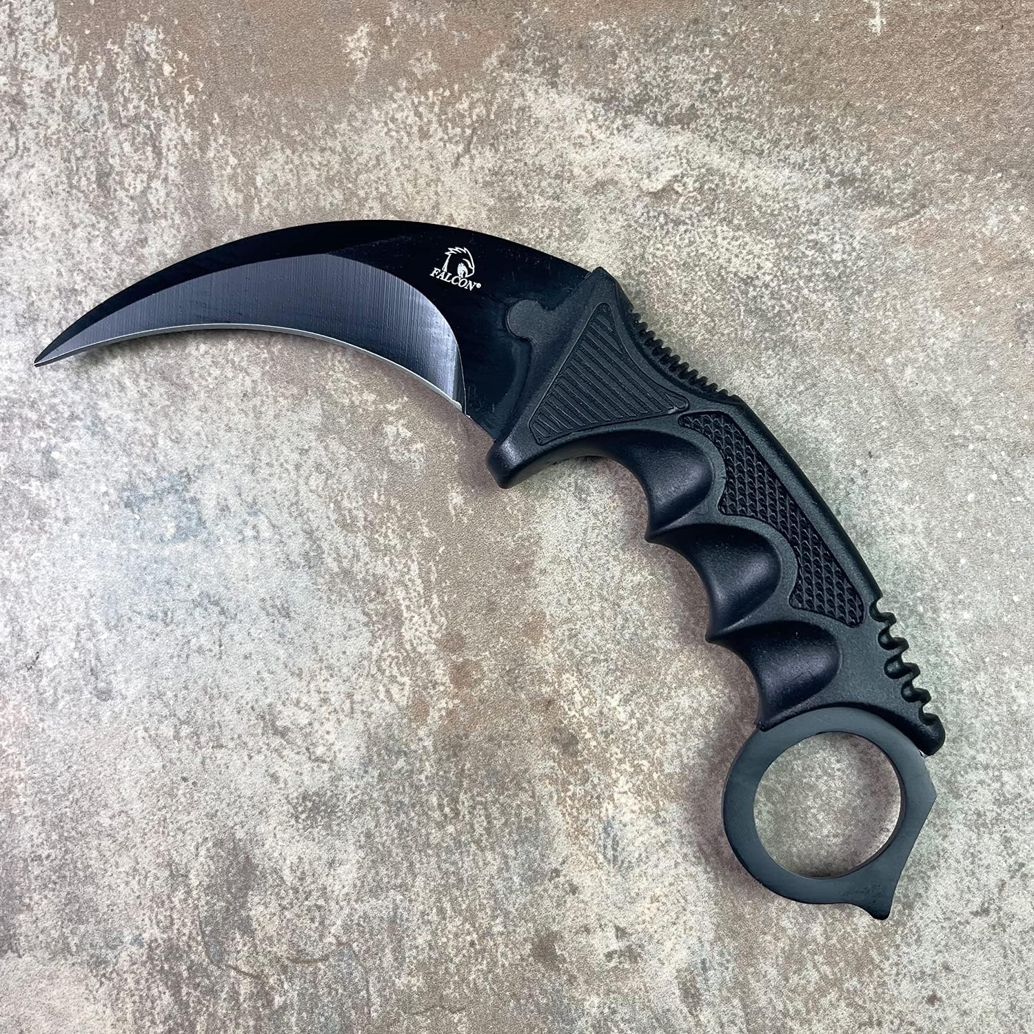 Falcon Machete 3 Piece Set with Throwing Knives and Necklace Knife Karambit for Camping, Outdoor Sports and Collections.