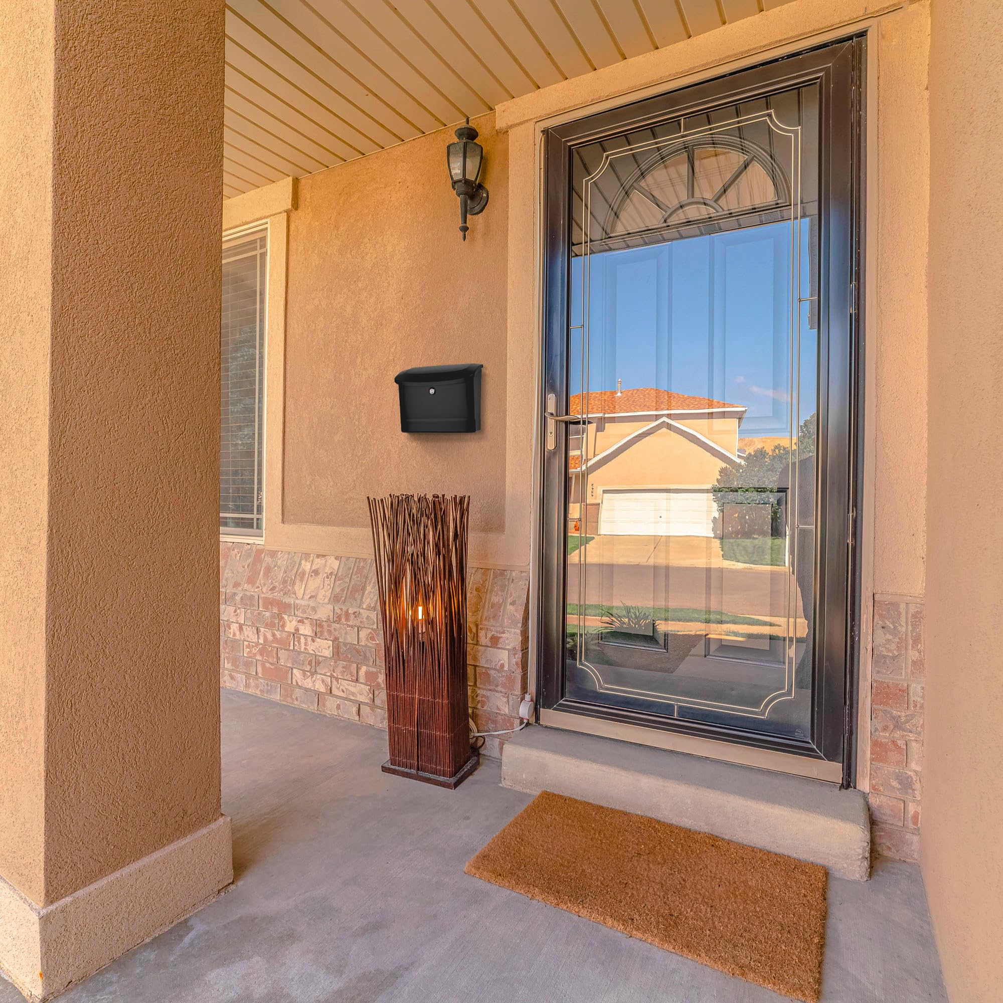 Image secondaire de Boîte aux Lettres Murale Princeton Noir - Sécurisée et Élégante