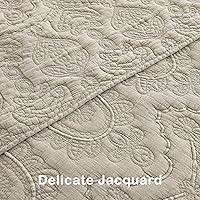 Vista 83 de HORIMOTE HOME Juego de edredón 100% algodón tamaño individual, juego de colcha prelavada de 2 piezas, color azul bebé, funda de cama acogedora