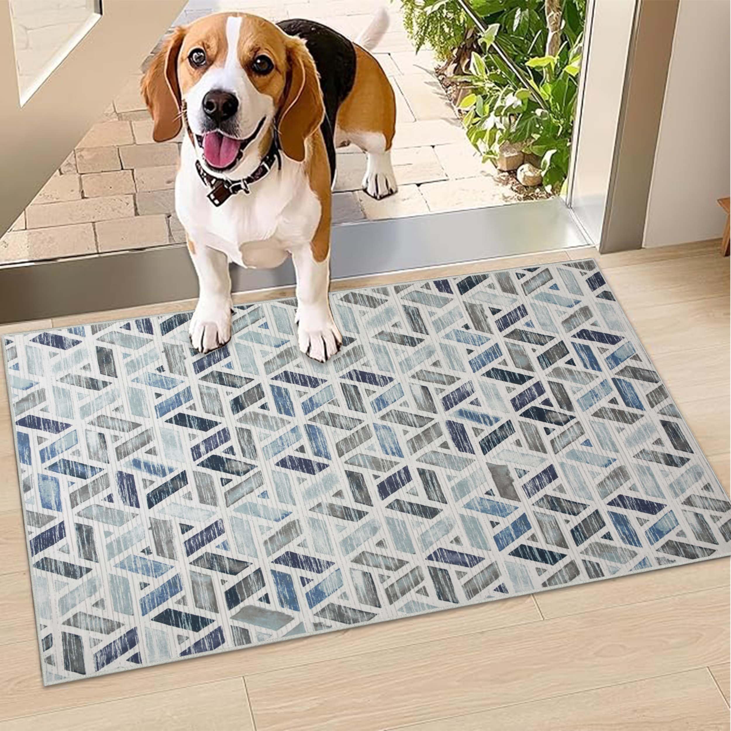 Hafaa Door Mat Indoor & Outdoor - Non Slip Heavy Duty Doormats - Stylish & Printed Doormat - Perfect Dust Grabbing Shoes Scrapper Floor Door Mats (ZZZ, 40cm x 60cm)