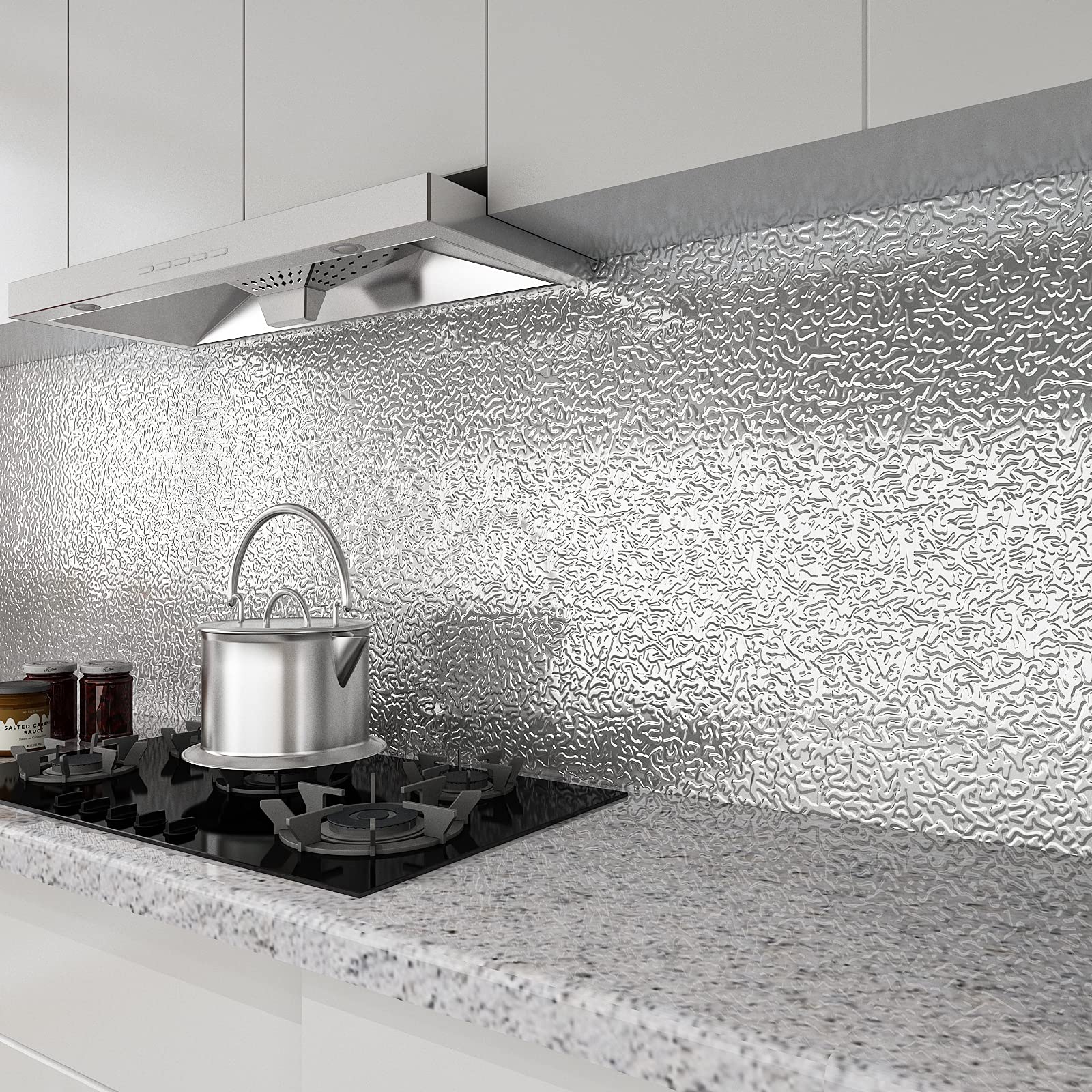 Cre8tive 24" x 118" Large Size Silver Stainless Steel Contact Paper Peel  and Stick Aluminum Foil Sheet Wallpaper Waterproof Heat Resistant Oil Proof  Wall Film for Kitchen Backsplash Countertop Cabinet : Amazon.in: