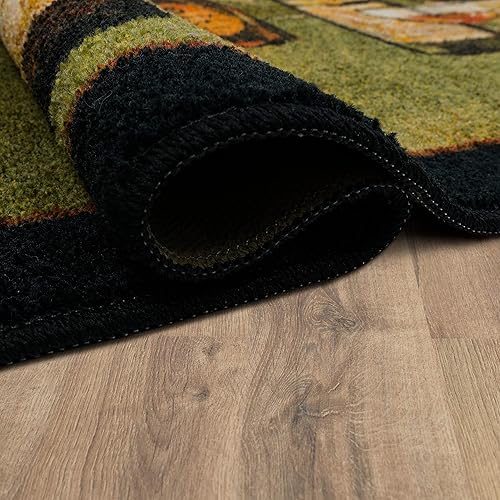 Miniatura 4 de Mohawk Home Juego de 3 piezas casual de vino y madera, color negro, rebanada de 10 x 30 pulgadas, 24 x 45 pulgadas, 30 x 50 pulgadas, tapete de