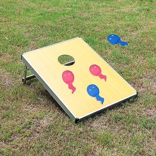 Miniatura 4 de Paquete de 4 bolsas de frijoles para cornhole, baby shower, despedida de soltera, despedida de soltero, fiesta de revelación de género, bolsas de