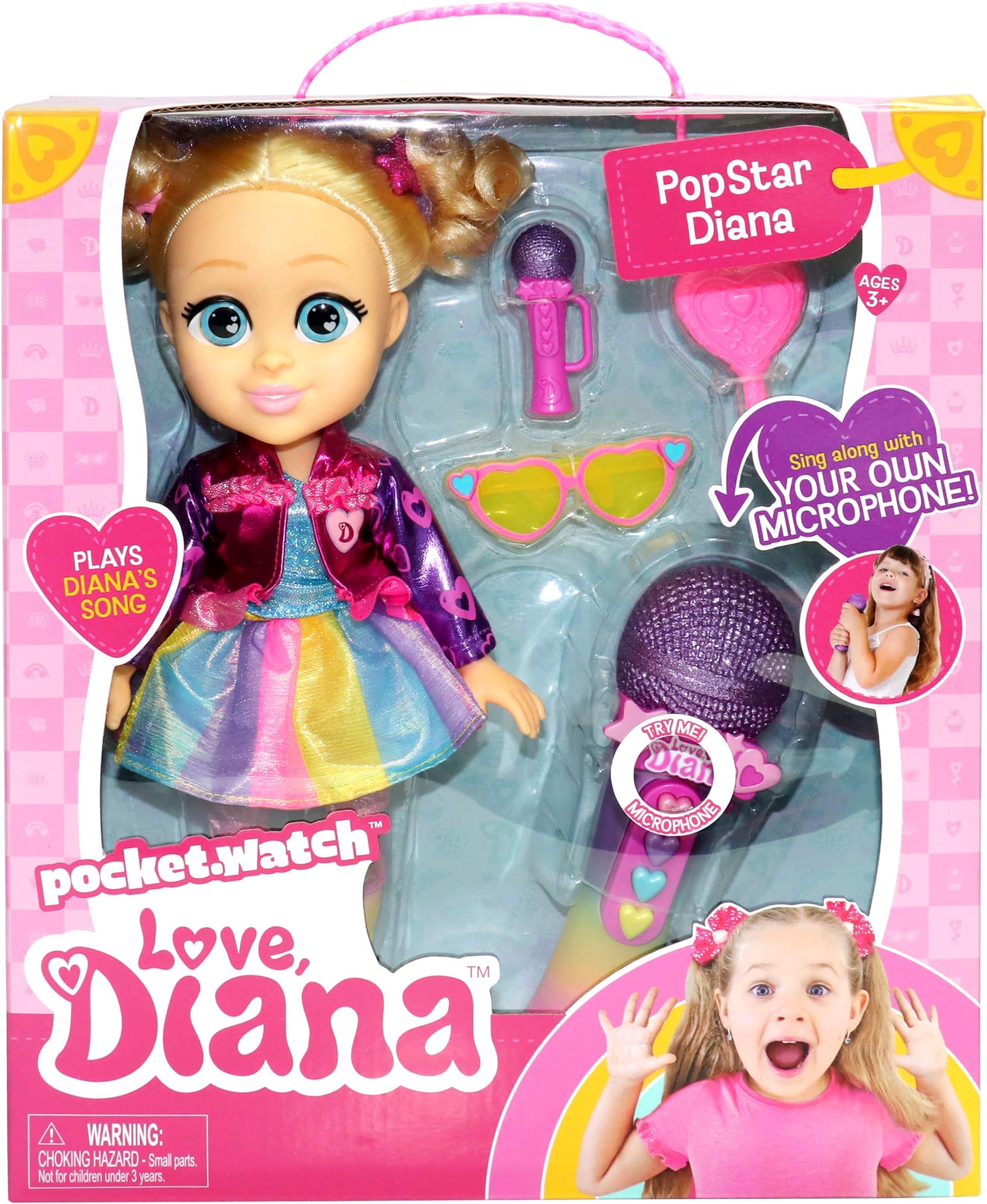 Love, Diana Sing Along Popstar 13” Doll and Working Microphone