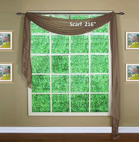 Vista 804 de Today's Curtain - Cortina Emelia de gasa original, panel de 84 pulgadas, negro, 60 pulgadas de ancho x 84 pulgadas de largo