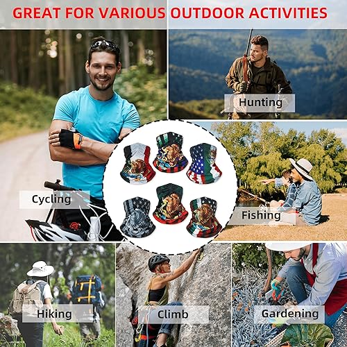 Miniatura 7 de 6 unidades de bandana mexicana para la cabeza, bufanda para la cara, pasamontañas calentador de cuello para exteriores (bandera de México), Mexico