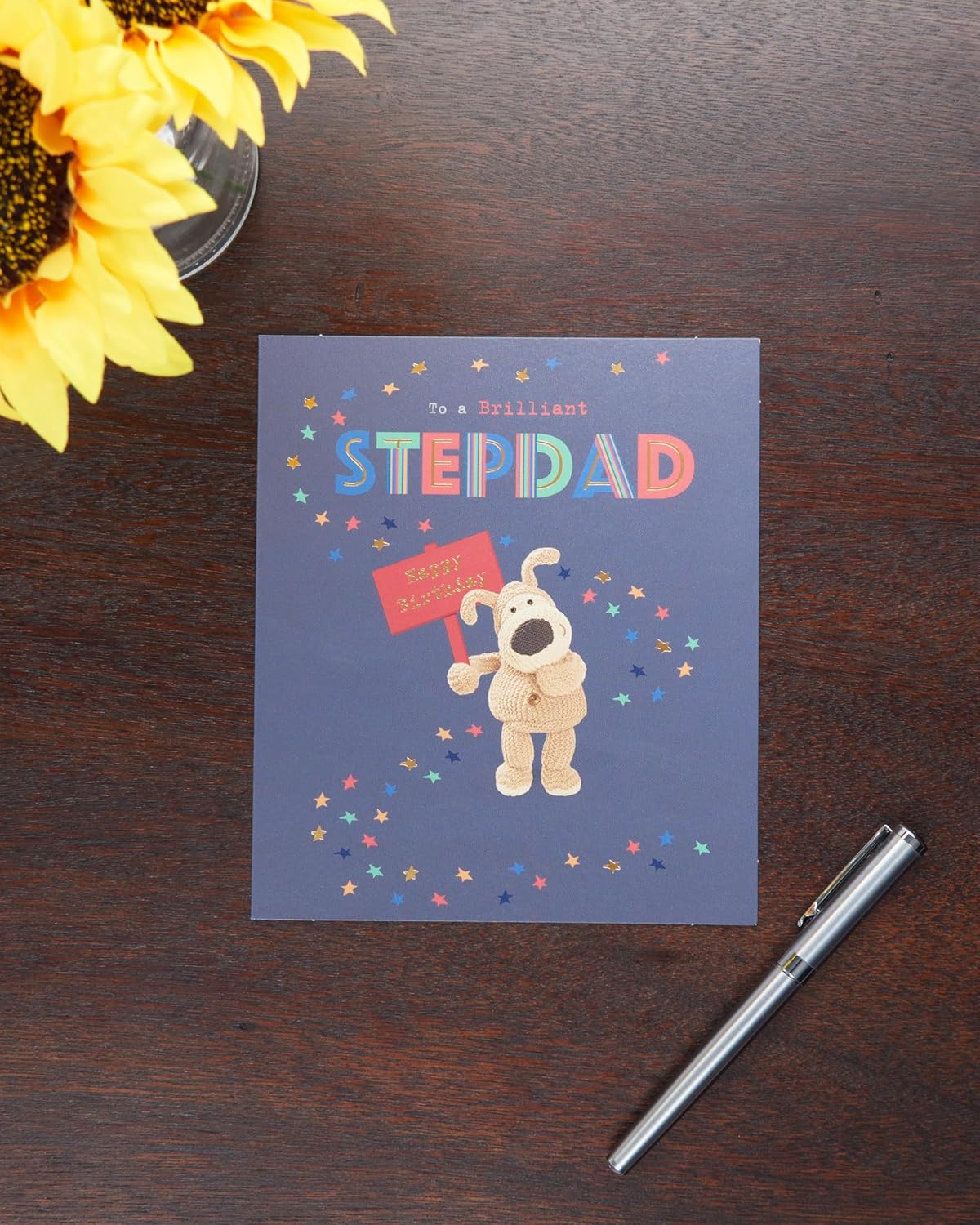 Boofle Birthday Card for Stepdad - Cute Design