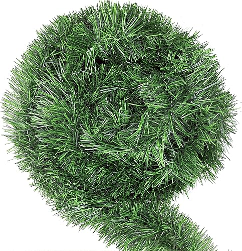 Miniatura 9 de Decoración de guirnalda de Navidad de 50 pies guirnalda artificial no iluminada, vegetación suave, decoración de vacaciones al aire libre o