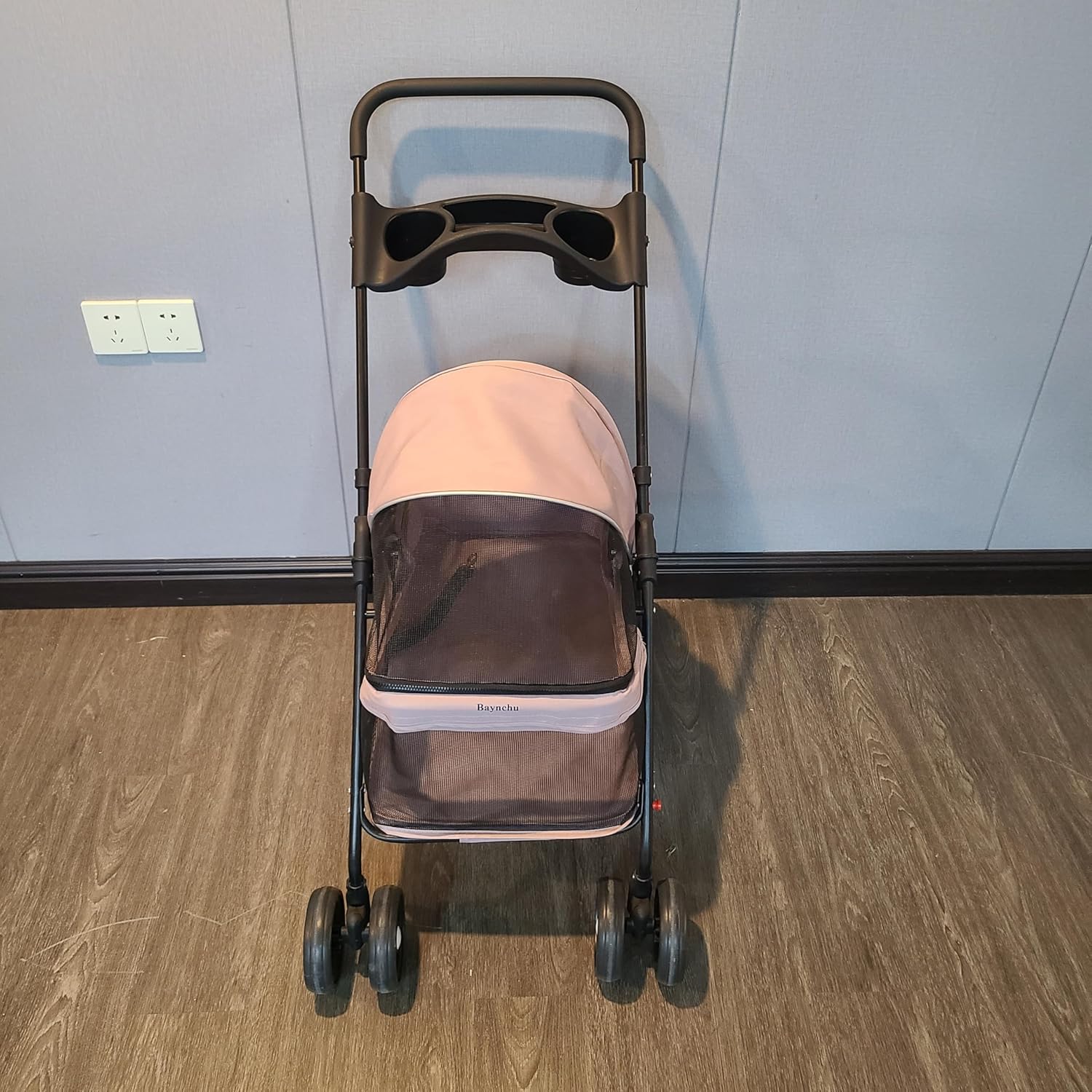 Baynchu Pet strollers – Four-Wheel Breathable Pet Stroller with Storage Space Suitable for small pets