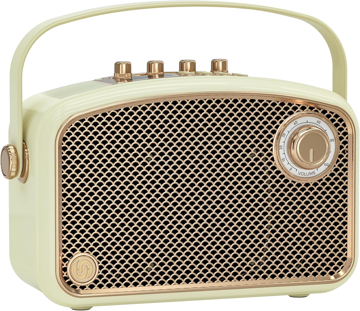 Bluetooth Speaker 120W Peak Powerful Retro Wireless Hi-Fi Loud Speakers with Deep Bass, Dual DSP Chips, Portable Boombox for Home Room Office Decor, Camping, Party, Festival Gifts, Christmas Events
