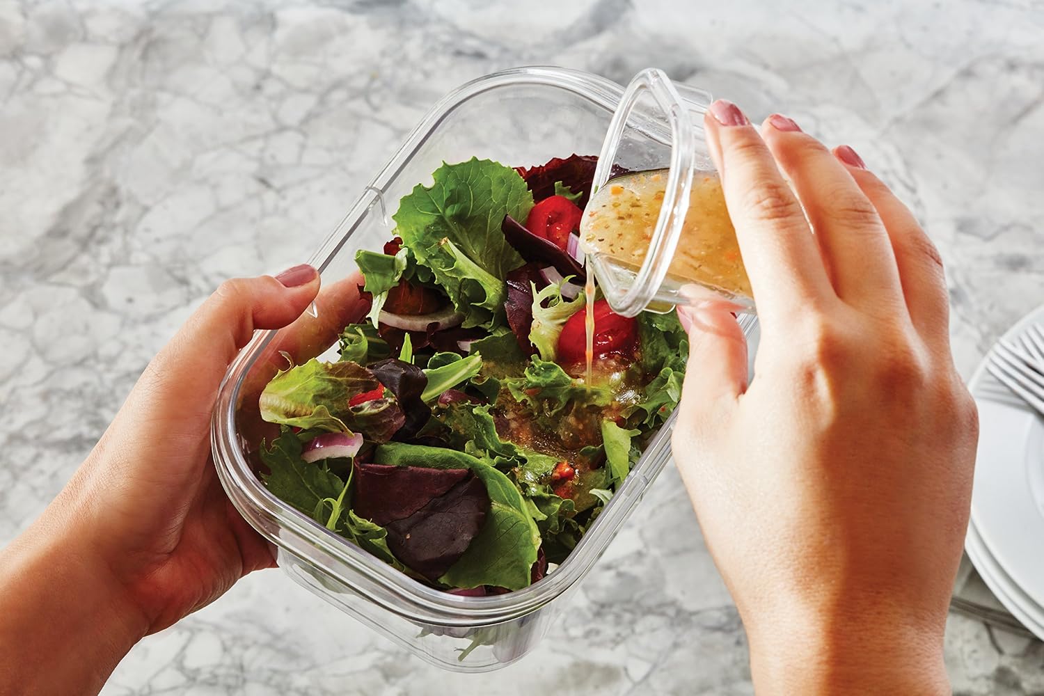Rubbermaid Brilliance Food Storage Container, Mini, 0.5 Cup, Clear, 2 Pack