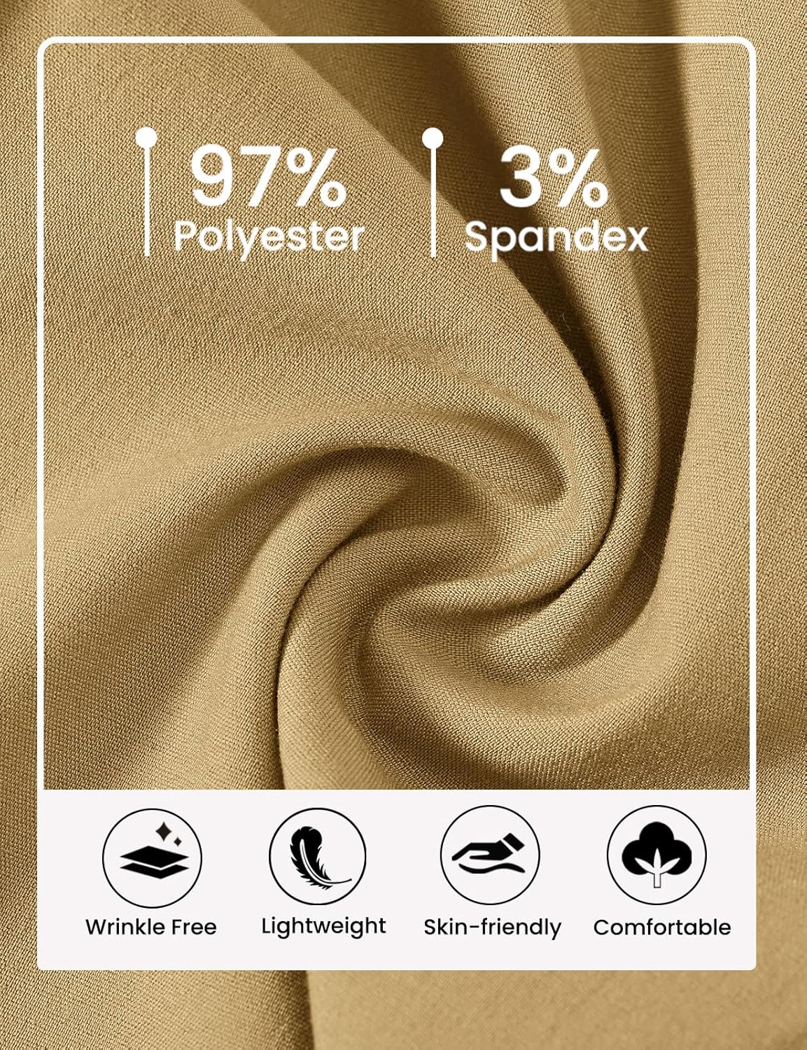 TBMPOY Men's Golf Pants Classic Fit Dress Work Pants Lightweight Comfortable Business Casual Pants with 5 Pockets - Image 4