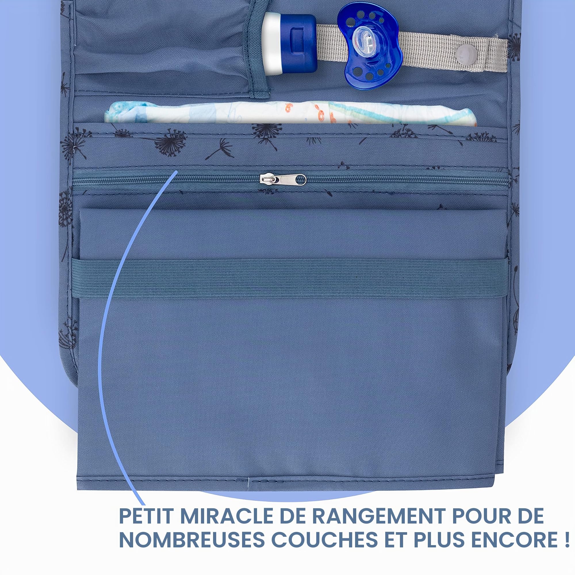 Jubi® Sac à langer avec matelas à langer portable – Grande capacité, compact, idéal pour les sorties avec bébé