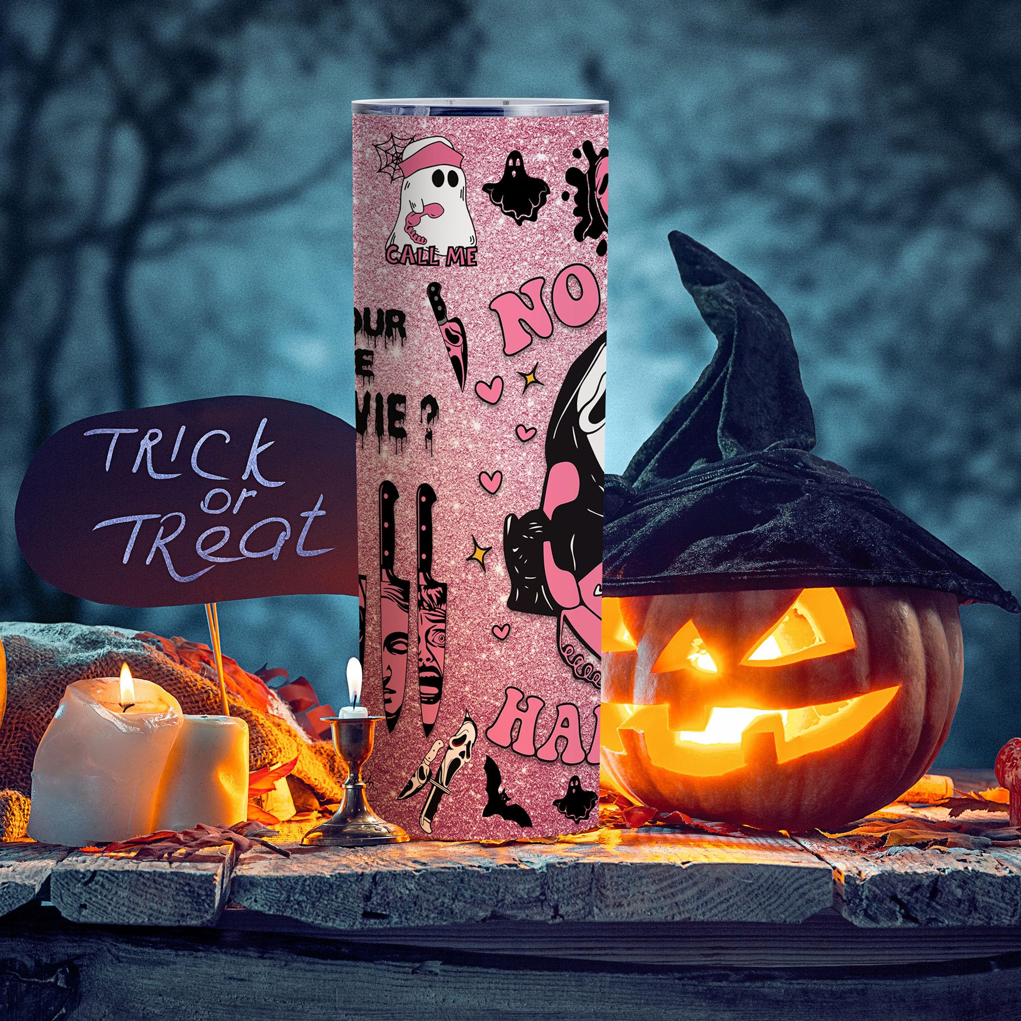 Amazon.com | TUMBTU Ghostface 20oz Skinny Tumbler for Women