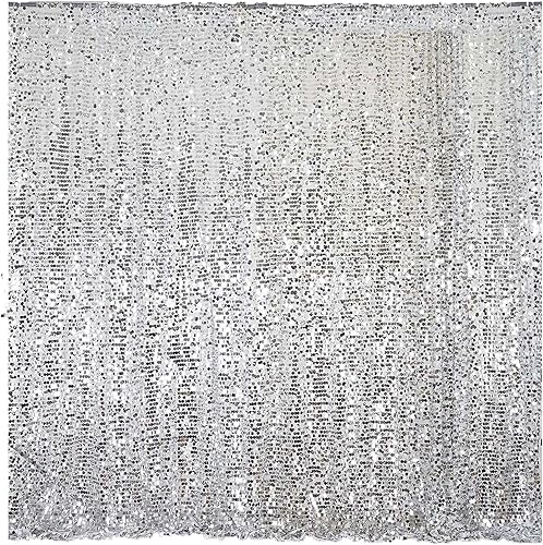 Miniatura 6 de Efavormart - Cortina de fondo de cabina de fotografía de lentejuelas grandes de 20 x 10 pies