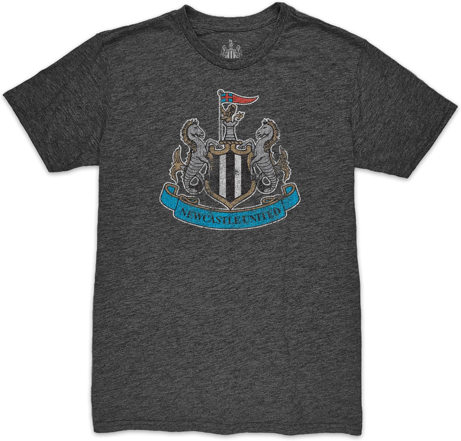 Newcastle United Football Club Color Badge Vintage Premium Triblend T-Shirt - Black