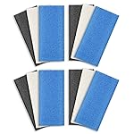 ARCH&M Exfoliating Washcloth 12 Pack Back Scrubber for Shower Towel Body Scrubber Microabrasion Sponge Japanese Bath Wash Korean Beauty Wash Cloth Loofah Scrubber Black Off-White Navy-Blue