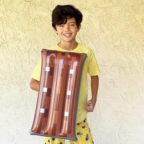 Miniatura 5 de Pico inflable de diamante  Mine Pixel Craft  Regalos de fiesta de cumpleaños inflable  Bolsas de regalo  Fiestas en la piscina y diversión en el