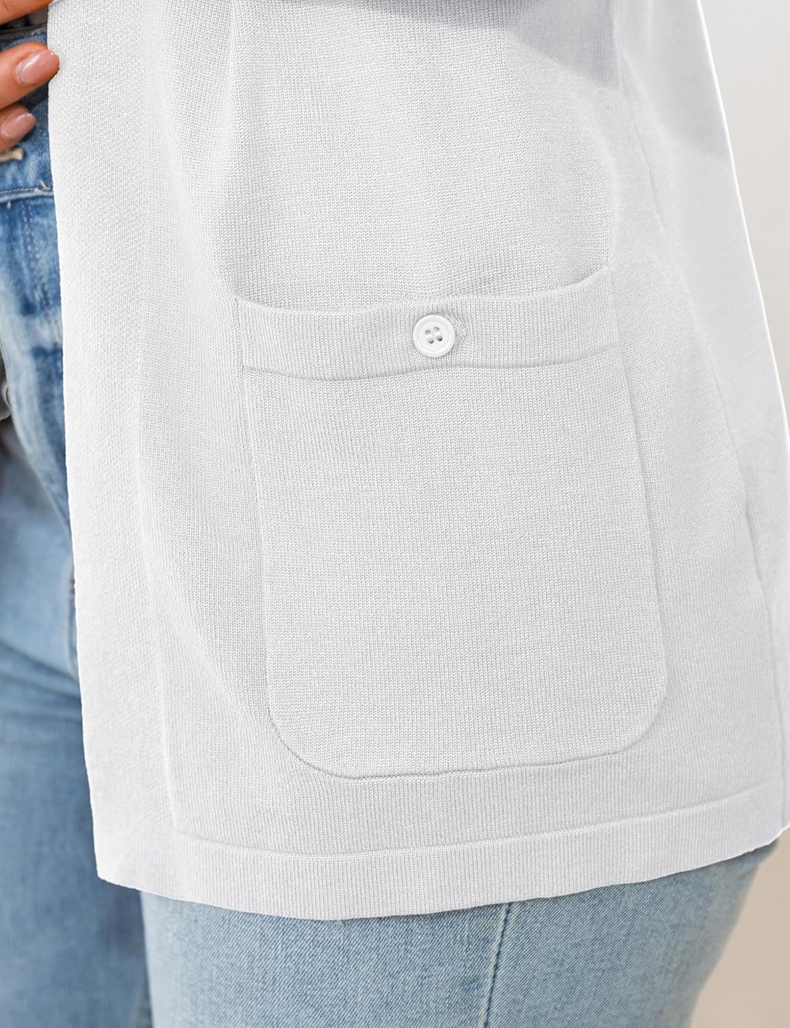 VERABENDI Womens Lightweight Open Front Long Sleeve Cardigan Sweaters for Women with Pockets S-XL - Image 5