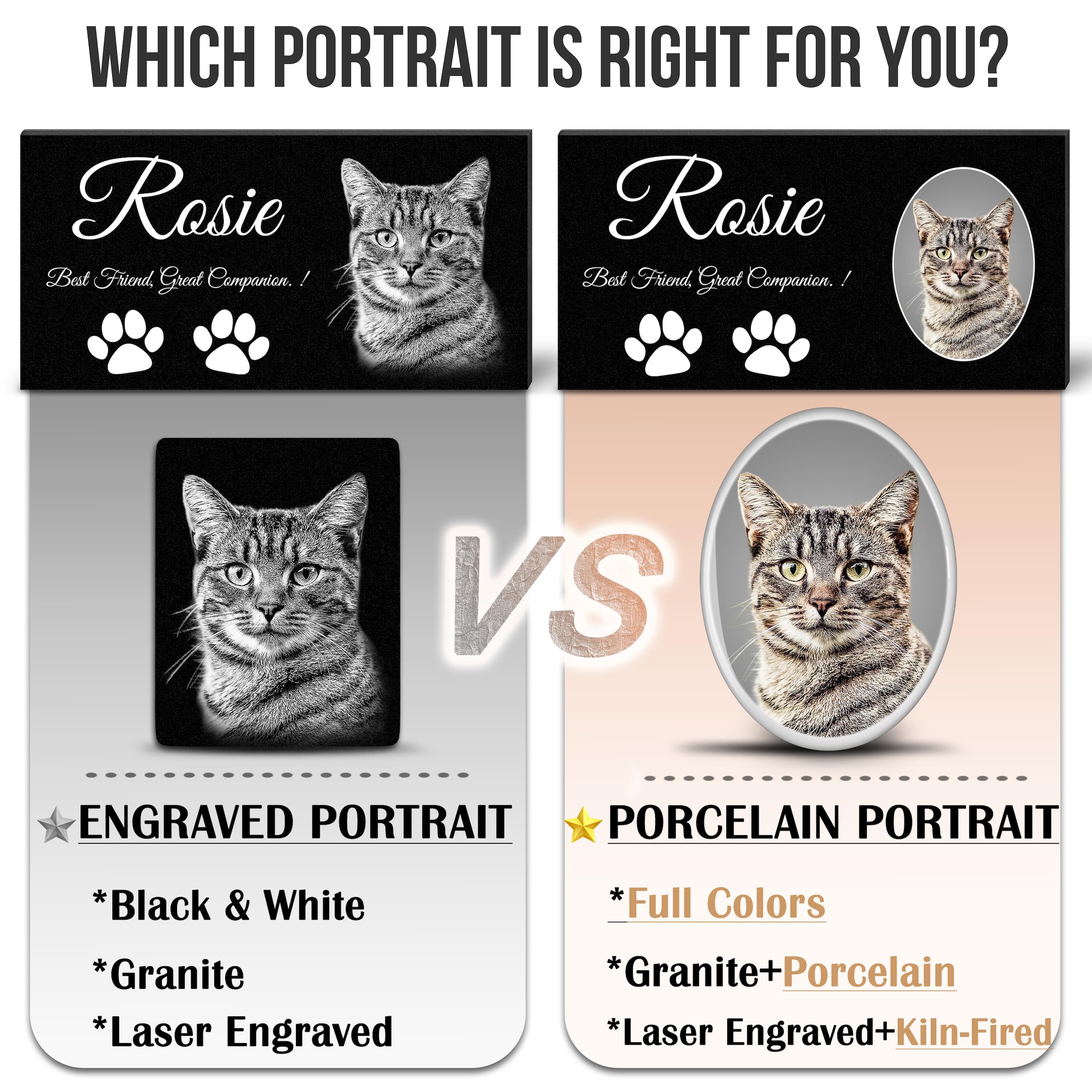 ADFSTONE Targhe Commemorative Personalizzate per tombe di lapide personalizzata per animali domestici, cane, gatto, pietra tombale personalizzata Commemorative Personalizzate, Mini tombali