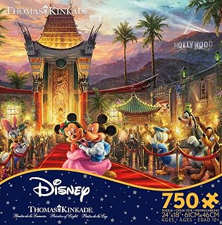Ceaco - Thomas Kinkade - Disney Dreams Collection - Mickey and Minnie Hollywood - 750 Piece Jigsaw Puzzle