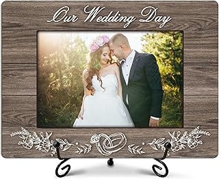 Wedding Picture Frame, Our Wedding Day Photo Frame for 4x6 Photo, Weddin...