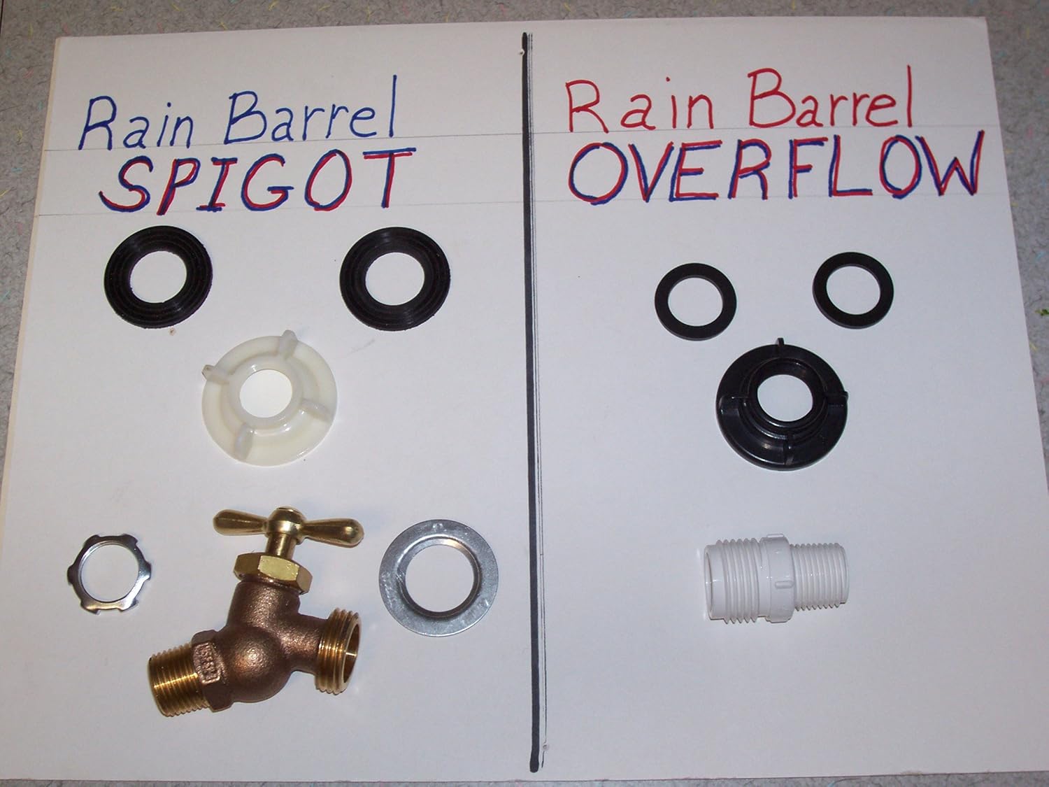 Rain Barrel Starter Kit (Brass Spigot) Patio, Lawn & Garden