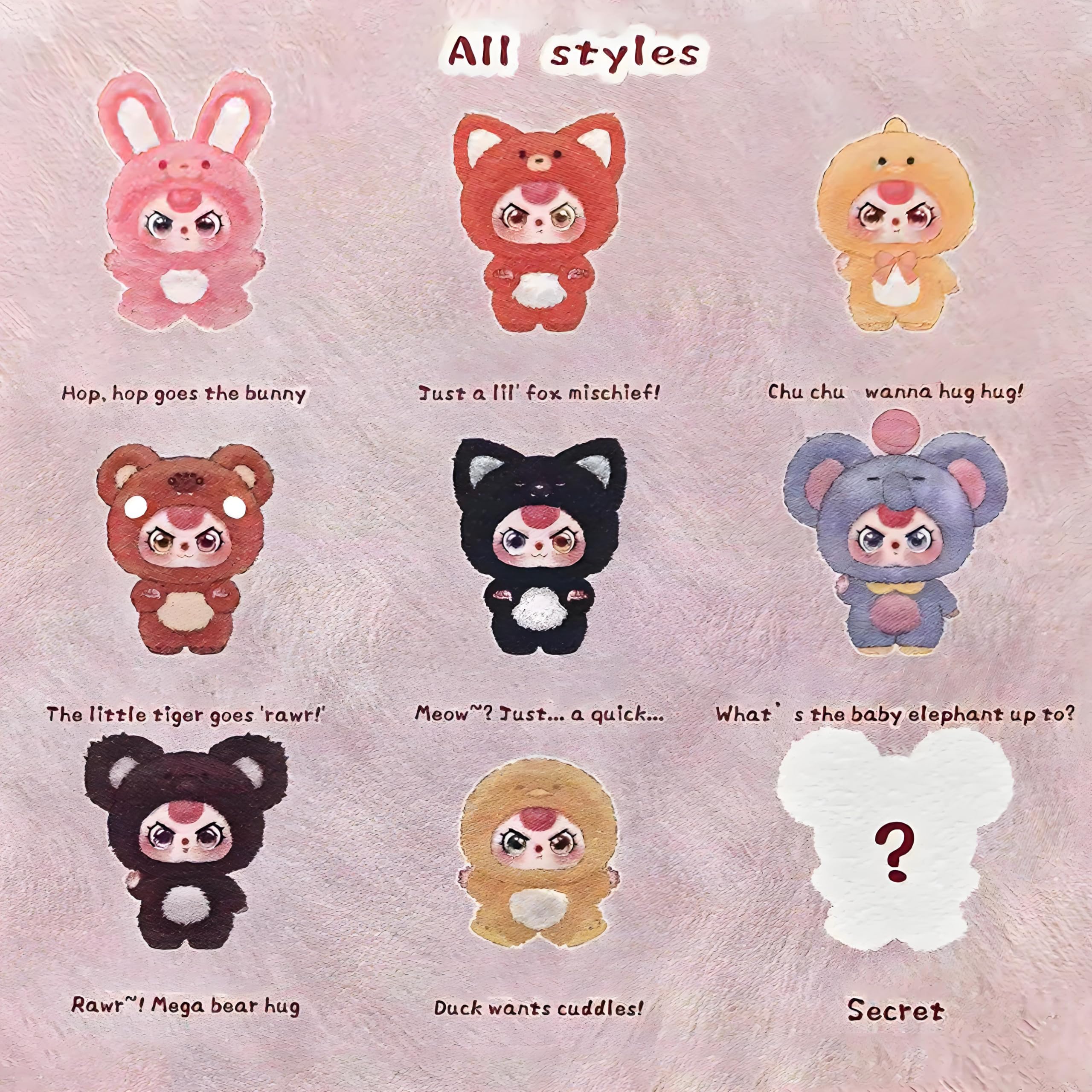 Amazon.com: Triiter Baby Three Mini Hug Series Plush Blind Box 1PC