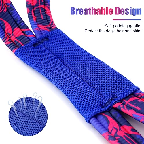 Miniatura 9 de PET ARTIST Arnés de tracción de peso para perro, entrenamiento de velocidad, arnés de trineo para perros medianos y grandes, azul, XL