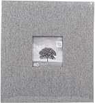 Kiera Grace Self-Adhesive Linen Photo Album & Scrapbook, 1.57"L x 11.42W x 10.63"H, Grey…