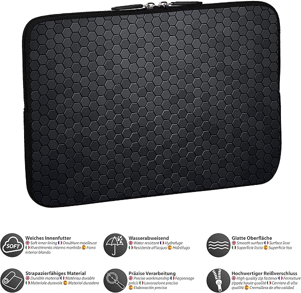 PEDEA Design Schutzhülle Notebook Tasche bis 15,6 Zoll (39,6cm), First One - 3