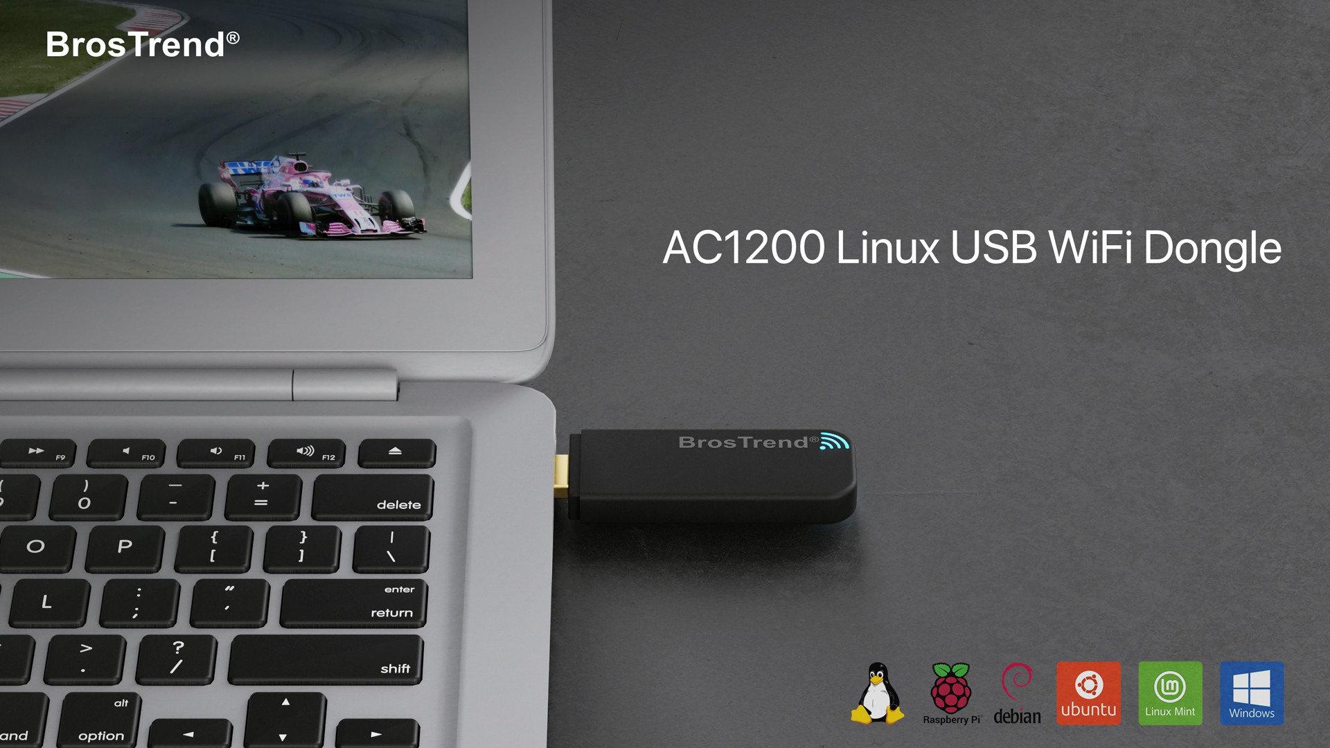 Clé WiFi 6E Linux BrosTrend Clé USB WiFi Linux 650Mbps Pour Ubuntu, Mint, Kali, Debian Adapter Driver