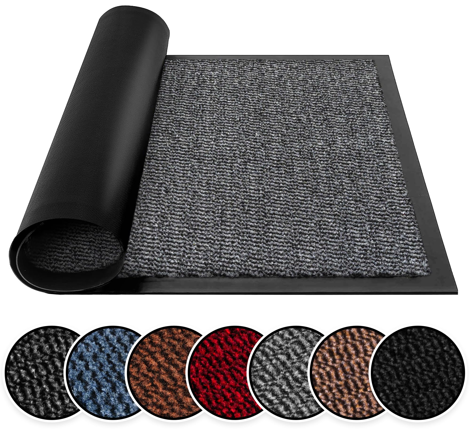 BLADO Barrier Mat Non Slip Door Mat Rubber Mats Floor Mats Kitchen Rugs Washable Light Weight Rubber Multi Colour and Sizes Heavy Duty