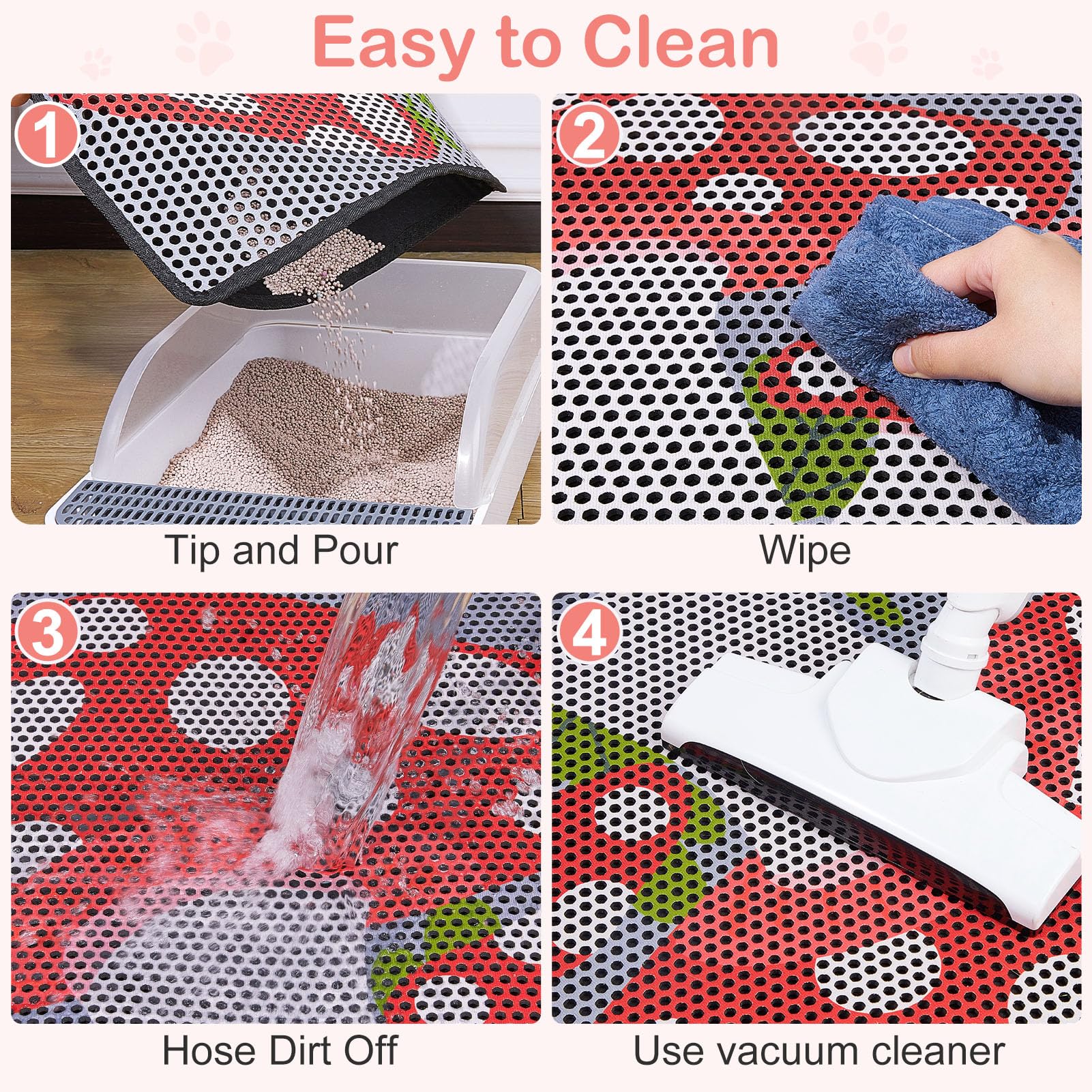 Tapete Areia Para Gatos 101x76cm - Fundo Antiderrapante | Coleta Areia Das Patas