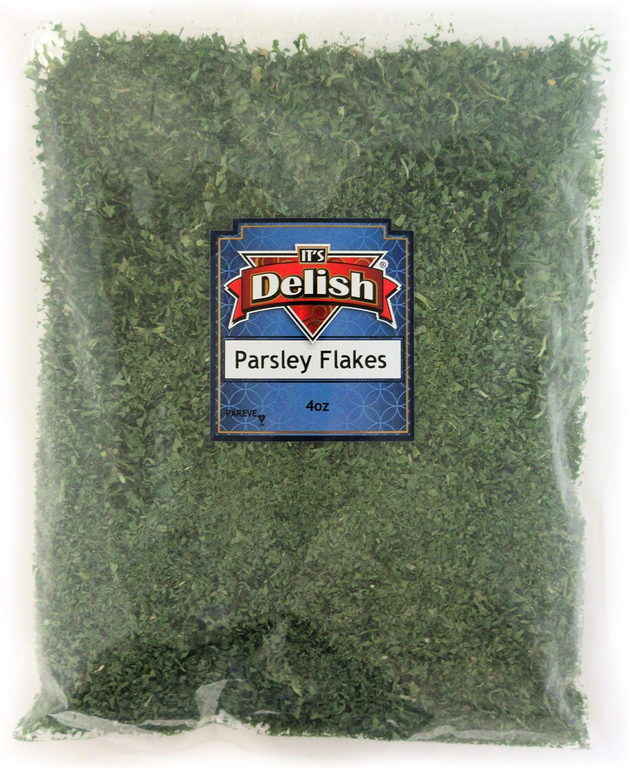 Dried Parsley Flakes by Its Delish โ 4 Oz Bulk โ Long Term Food Storage - Dried and Chopped, Best for Seasoning & Garnishing
