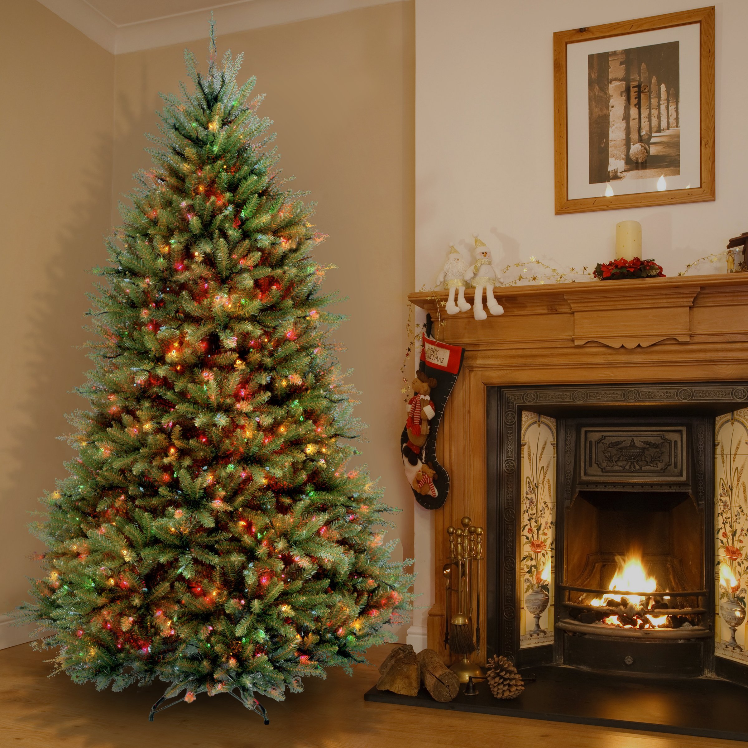 Amazon.com: National Tree Company 7 ft Pre-Lit Dunhill Fir Full