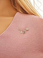 Vista 2 de 14k. Yellow Gold Baby Safety Pin Evil Eye & Initial Charms/Christening/Baptism/NOT Gold Filled NOT Gold Plated