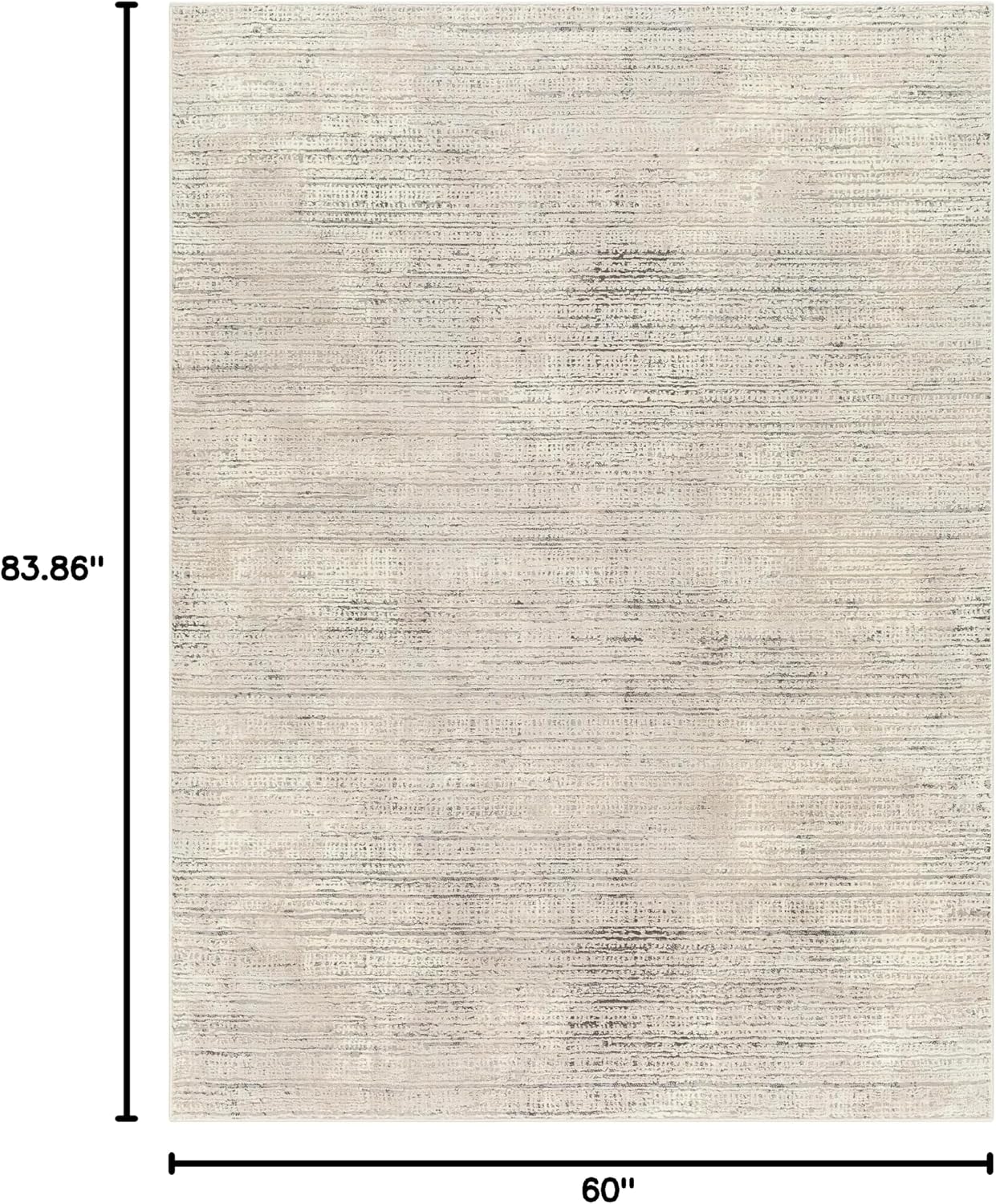 Surya Global Alder Washable Area Rug, 5' x 7' (5' x 7'), Taupe