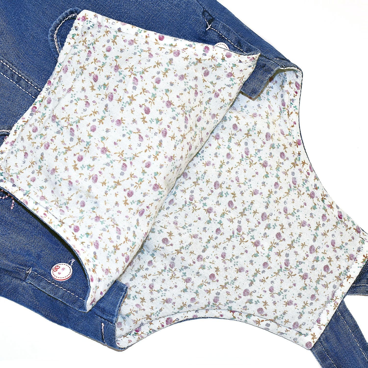 Peacolate 3Months-3Years Baby Girls Denim Overalls Embroidery Butterfly Bib Pants Jeans Jumpsuit - Image 6