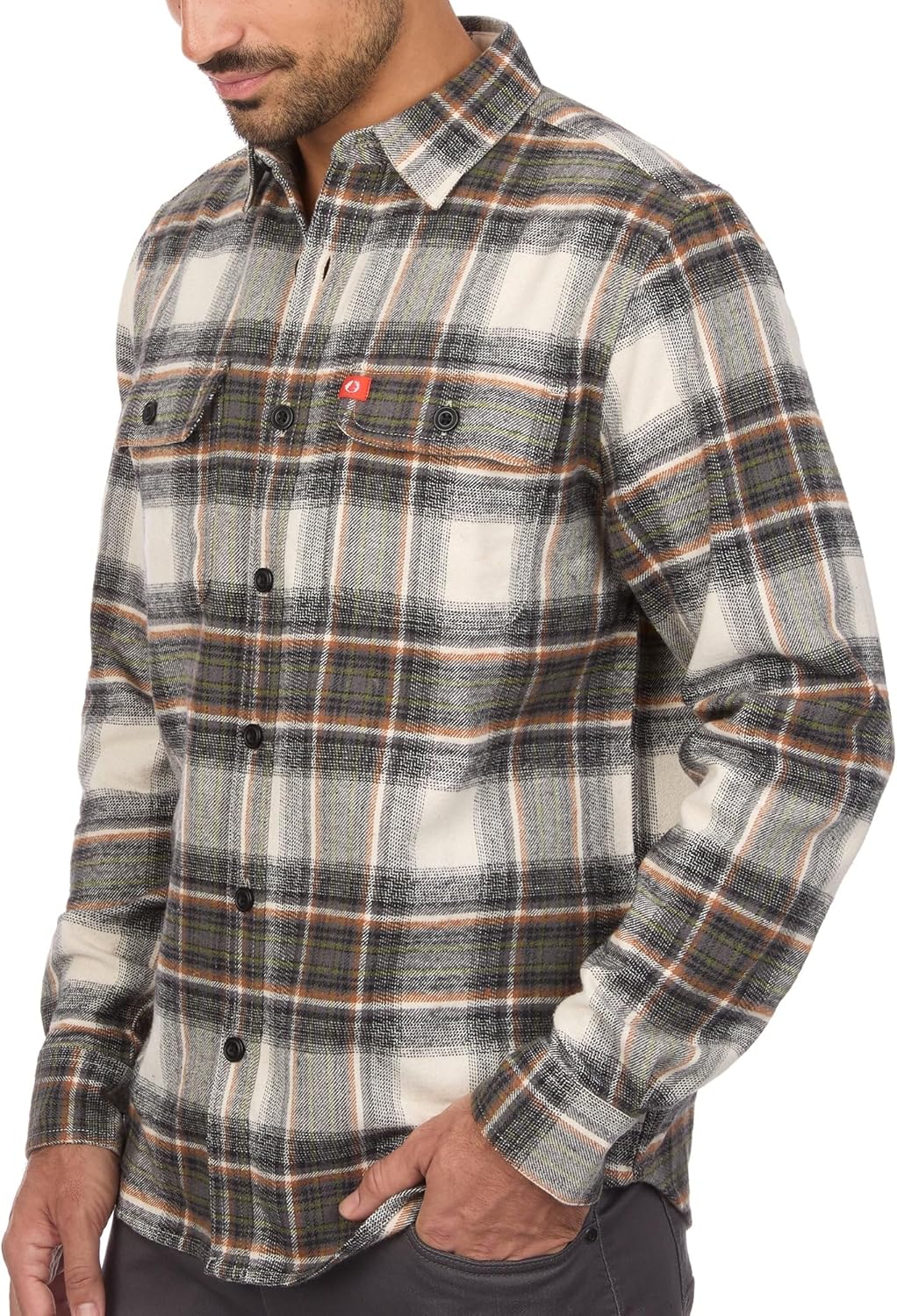 The American Outdoorsman Ultra Heavyweight Flannel Shirt – Soft Brushed Plaid Button-Down with Dual Chest Pockets - Image 4