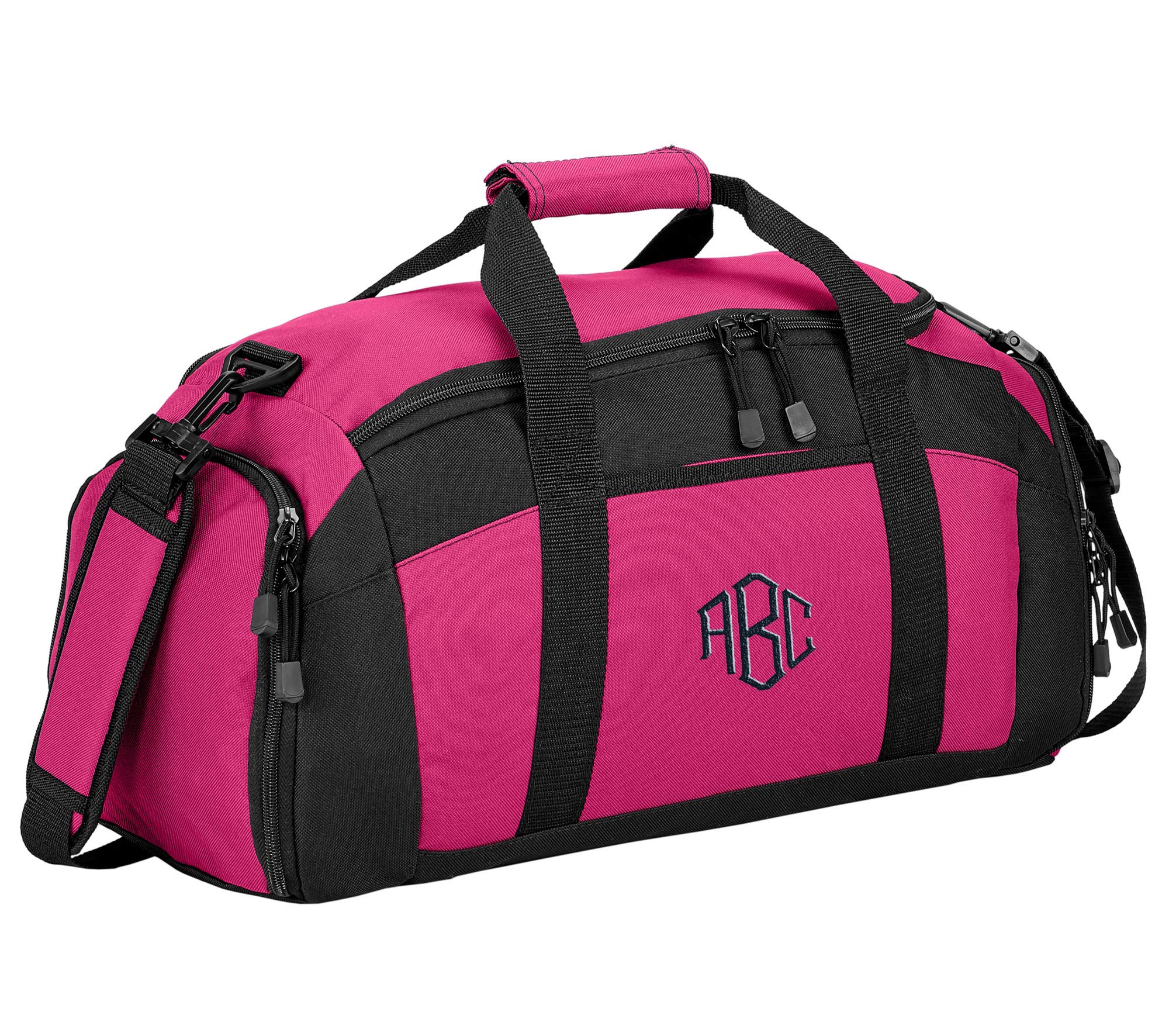 Custom Sport Duffel Bag for Men Women (Gym Bag) - Add Your Monogram - Personalized Weekender Bag for Overnight, Gym, Travel
