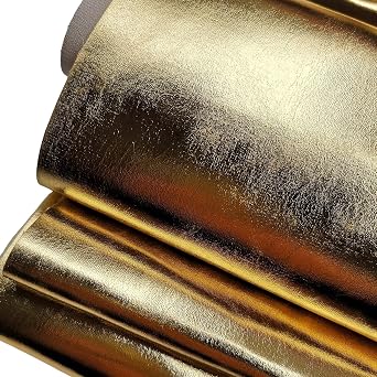 Metallic Faux Leather Vinyl Gold PU Leather for Leather craftsilver Soft Faux Leather Fabric Bow Earrings Making DIY Craft Gold