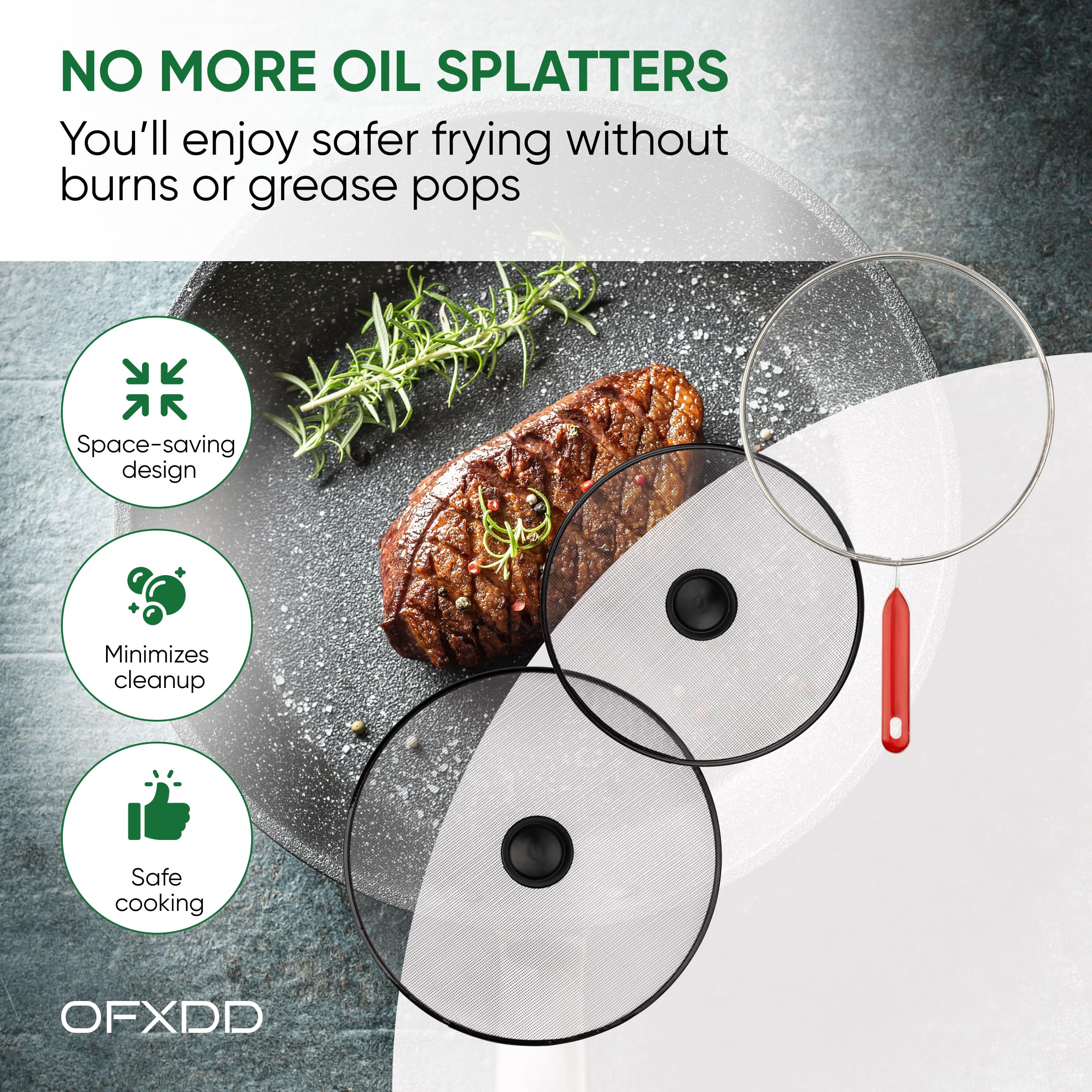 Bacon Grease Splatter Guard - Set Of 3: 10