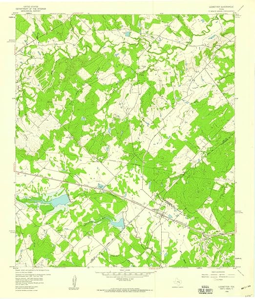 Texas Maps 1958 Ledbetter, TX USGS Historical