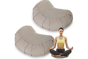 Wenqik 100% Buckwheat Crescent Meditation Cushion