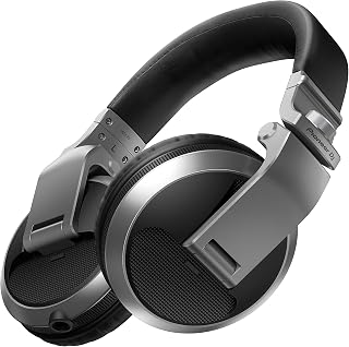 Pioneer DJ HDJ-X5 Over-Ear DJ Headphones, 40 mm, Swivel, Silver