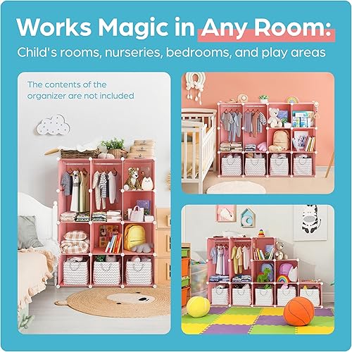 Miniatura 7 de Organizador de armario de bebé para guardería, armario duradero para bebé, estantes de aparador personalizables, organizador de ropa impermeable con