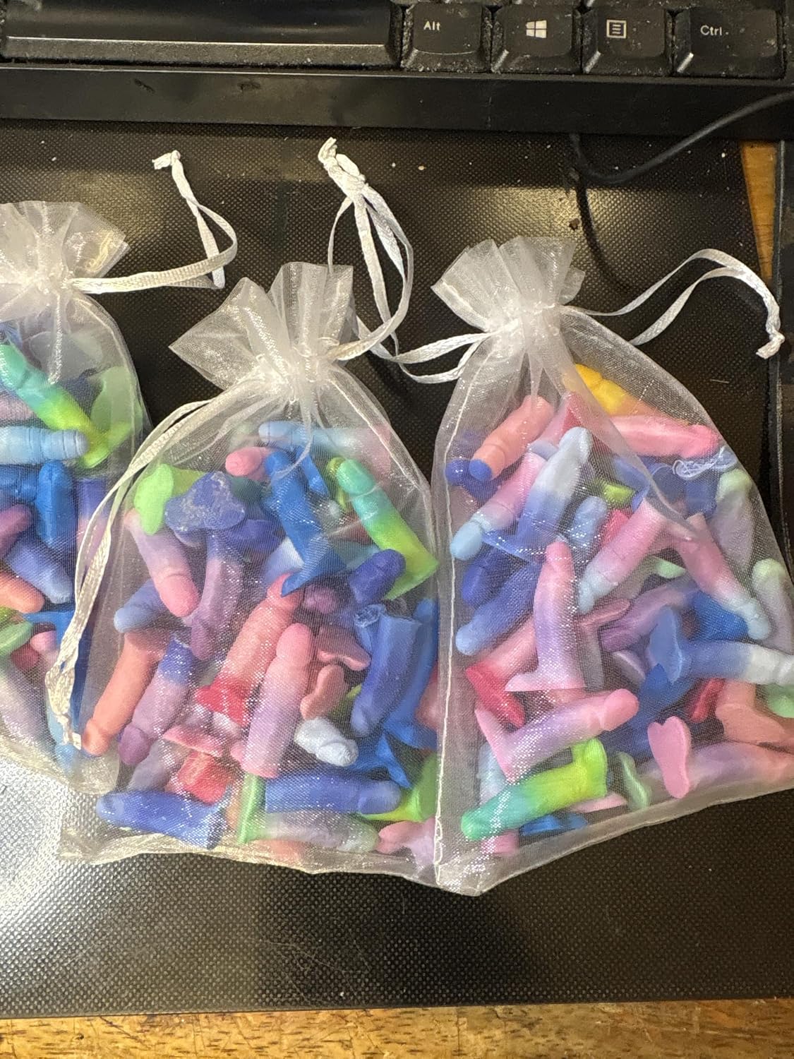 Bag of Dicks - Pride | Rainbow | Dick in Bulk | Tiny Penis | Party Favors | Bachelorette | Novelty Items | Funny Joke Gift, Plastic (Random Colors)